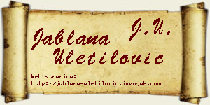 Jablana Uletilović vizit kartica
